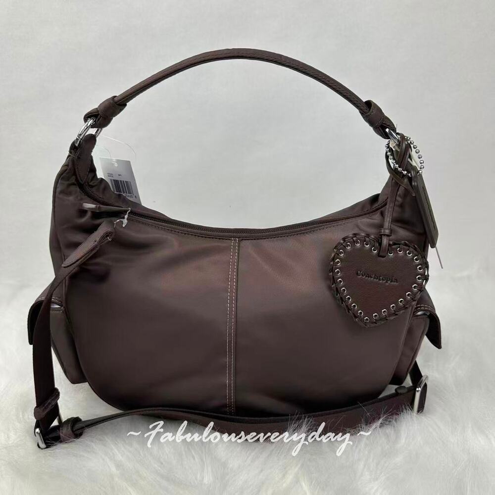 Coach Cargo Shoulder Bag Crossbody In rPET/Silver/Maple CDU54 NWT